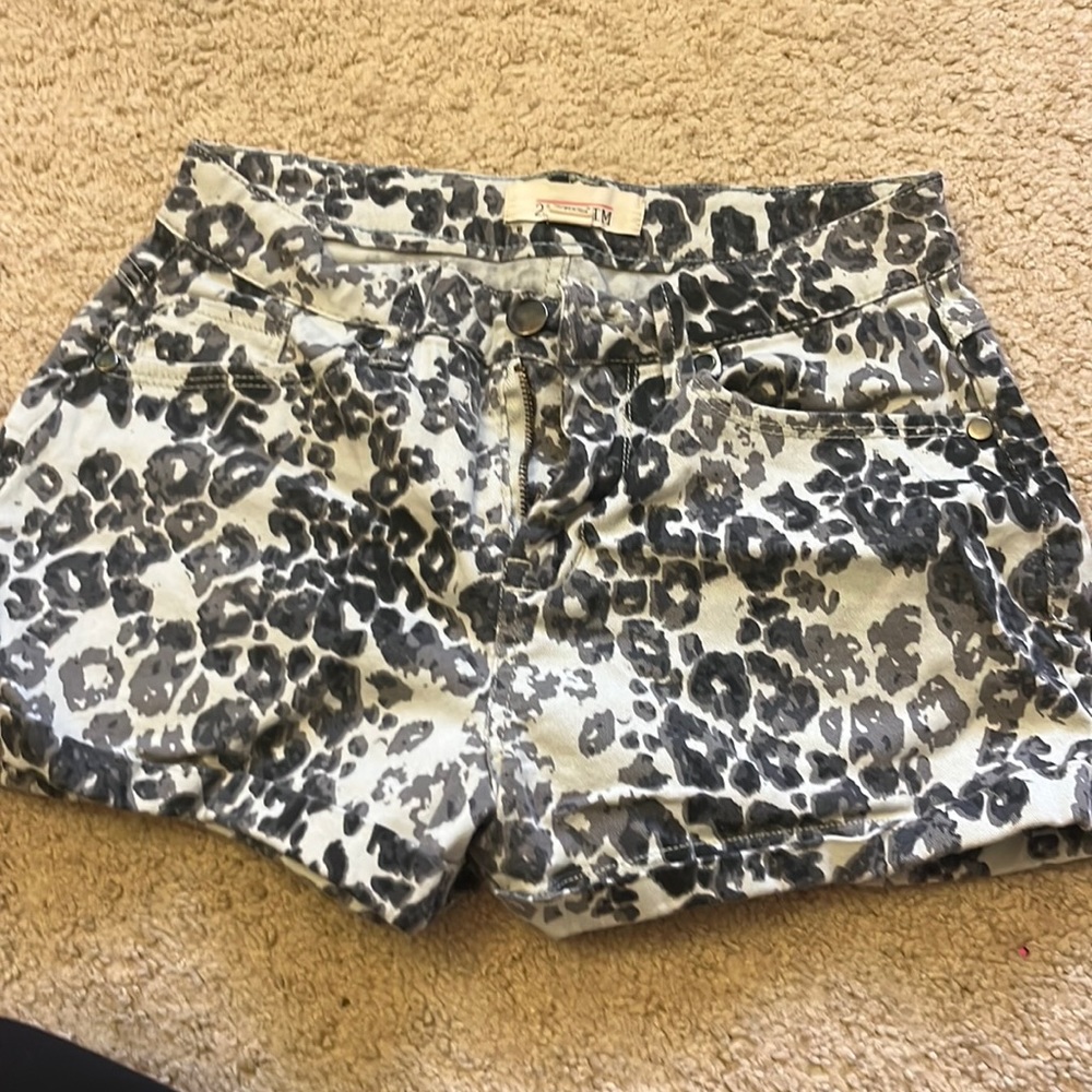 21 Denim pattern shorts